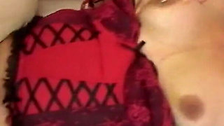 Sexy pierced mature in lingerie and stockings gets fucked and facialized
