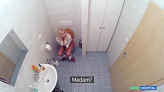Nude blonde fucked by the doctor during her monthly check