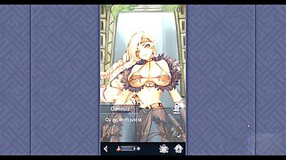 Exciting strip game featuring 3D hentai in a hot 69 position