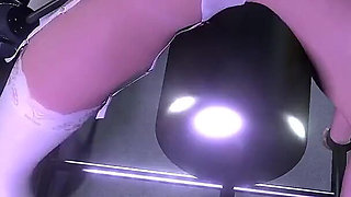 Sexy Blonde Strapped on a BDSM Sex Machine