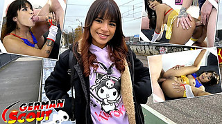Petite Latina Michy Perez Takes Big Dick Anal in German Scout Casting