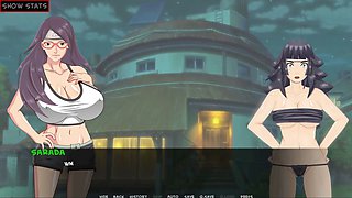 Naruto characters, sarada training, cartoni animati per adulti
