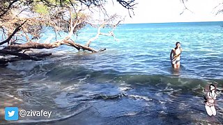 Ziva Fey - Getting Wet Fully Clothed in the Ocean