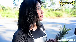 Mamacitaz - Raunchy Latina flaunts her pineapples and takes a prick