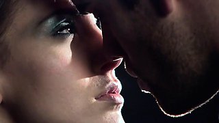 Passionate night with two busty lesbians