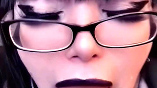 Self Degrading Goth GF Gets 4 Loads