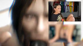 Hot Brunette Solo Masturbation - Nightmare Code Valentine Hentai Reaction
