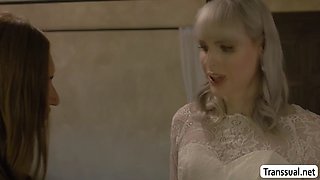 Ts bride fucks her horny bride maid