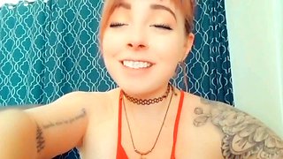 Amateur Jasmin stripping panties and masturbating