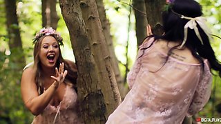 queen fucked by the wild man in the forest