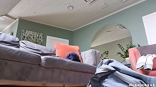 Nikolas fucks teen model hard in studio - big cock drilling tight pink pussy