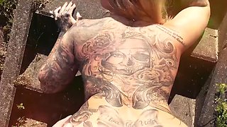 PublicSexDate - Tattooed Slut Vicky Hundt Fucks Stranger Behind Gas Station