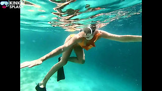 Snorkel Slut in Paradise - Underwater Flash & Naughty Tease