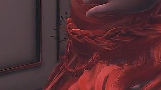 Red Head Ariella Oral Sex Blowjob and Cumshot - Sexy Anime Girl Sucks Cock in Honey Select 2 3D Animation Hentai