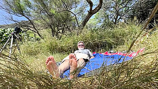 Hairy MILF Fucks on Hawaiian Beach - Amateur Couple Missionary Sex