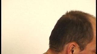 Hairy granny gets plowed by her lover's hard cock