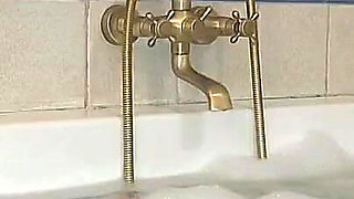 A Girl Is Bathing in a Jacuzzi