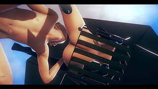 Ladybug Hentai 3D - Cunnilingus and Fucked Through the Wall by Cat Noir in a Park - Japanese Asian Manga Anime Game Porn