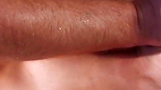Teen latina having sex on the beach