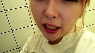 Big cock brunette MILF sucks a big cock POV