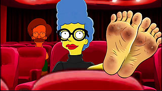 Housewife Mrs. Sinpsom Teases With Dirty Feet. JOI. Tarantino parody.. Cartoon Foot Fetish