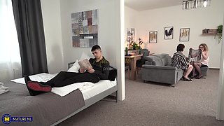 My Stepmom And Her Best Friend, Joanne And Ronnie Seduce Me In A Curvy Threesome