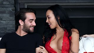 Amazing cuckold video with stunning brunette trophy wife Rio Lee