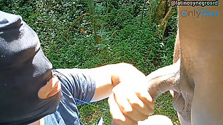 Me sucking it on my neighbor in a mountain the day we went to the river.