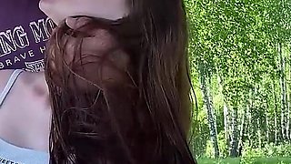 I Was Walking in the Woods and Saw a Bored Beauty. I Lifted Her Mood with My Dick