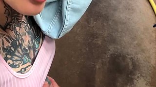 Lesbian Eve Angel licks big boobs