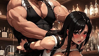 Big Titty Tifa Serves up Big Natural Glasses of Milk
