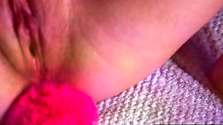 Naughty Solo Webcam Girl Squirts with Anal Toy and Pussy Pla