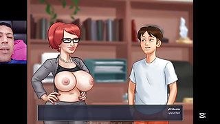 Hard sex with the chemistry teacher, her huge tits and ass take all my milk 💦 out of me