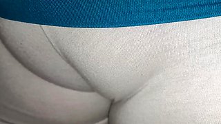 My Husband's Boss Watches Me Cook in Shorts Without Underwear
