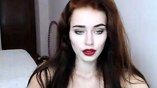 Pretty redhead webcam masturbation show