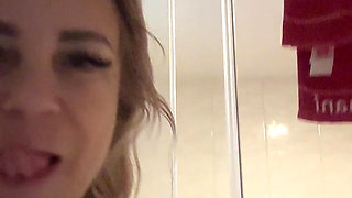 I Have a Very Wet Pussy When I Play in the Bath and Masturbate My Unshaven Smelly Pussy Under the Shower