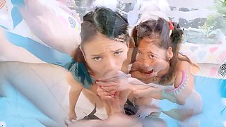 Tiny Fuck Doll Gets Her Tight Cunt Stretched By Fat Pole
