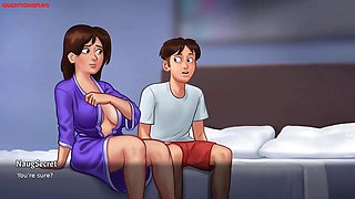 Naughty Dude Hits The Spot With His Hot Sexy Landlady MILF During Sensual Massage -  Summertime Saga 05