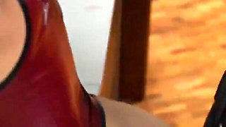 Latex slave girl dominated by sadistic mistress DominaFire