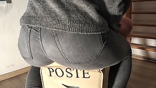 Jeans Breathplay and Slave Orgasm