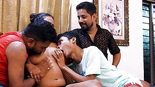 A SEXY DESI GIRL FUCKED BY HER NEARBY LOCAL BOYZ GANG, HARDCORE GANGBANG SEX