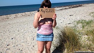 Fucked by Over 10 Random Guys on the Public Beach