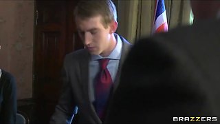 UK prime minster blackmailed into fucking big-tit slut Emma Butt