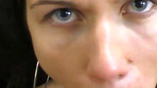 Lovely brunette gets fucked by a monster dong in POV