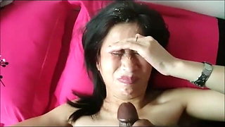 Asian girl hates massive facial
