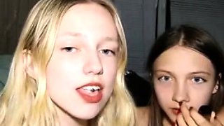 Hot blonde and sexy brunette lesbians