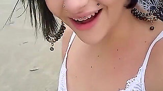 Influencer Sucking Dick in Public on a Beach