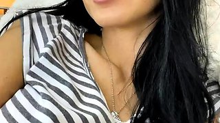 Amateur striptease and Solo masturbation