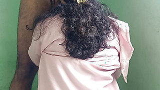 house maid enjoying standing romance