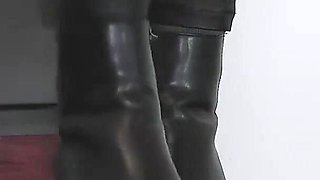 The Orgasm of a Slave Under Mistress Cassy's Boots